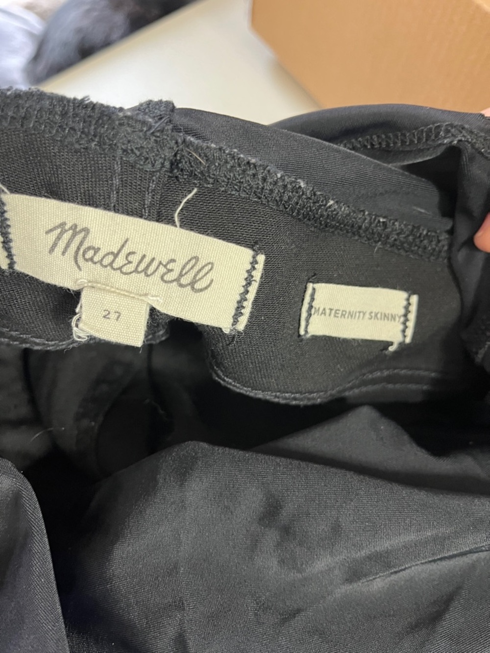 Madewell Maternity Skinny Black Jeans Like New Size 27 - Picture 8 of 12